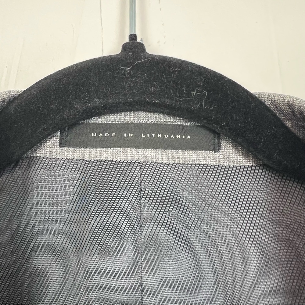 BOSS Hugo Boss James5/Sharp7 Virgin Wool Suit Jacket Grey Striped 38R NWT $379 - Picture 3 of 7